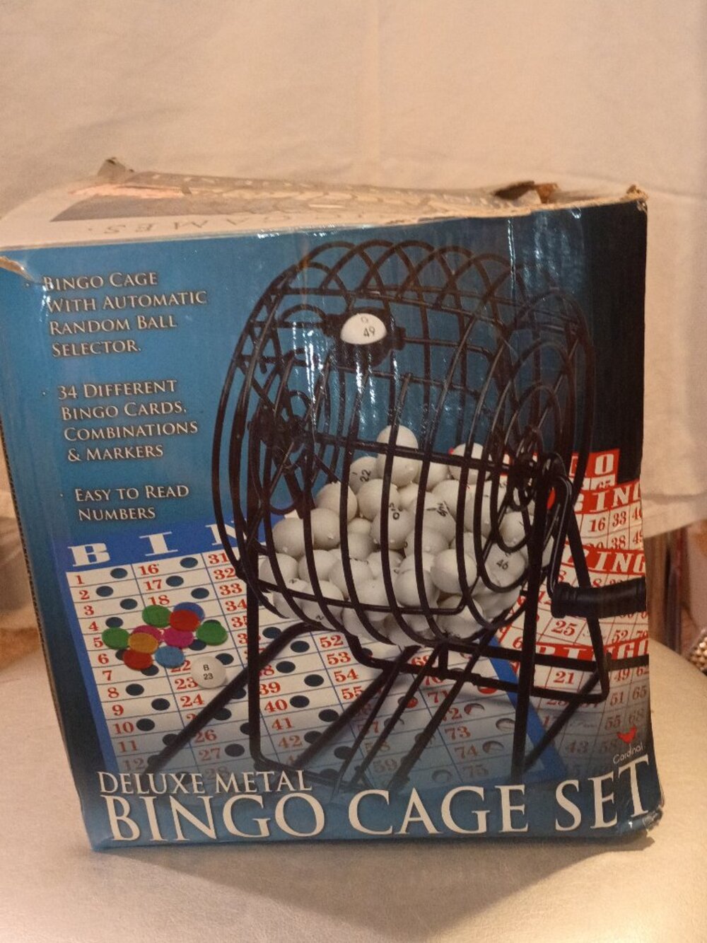 Classic Games Deluxe Bingo Metal Cage Set NWOT